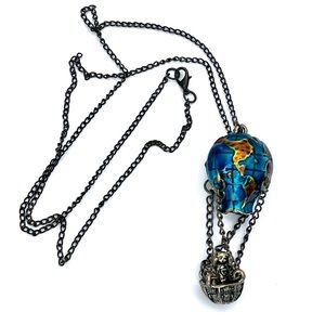 Vintage Hot Air Balloon Long Necklace
